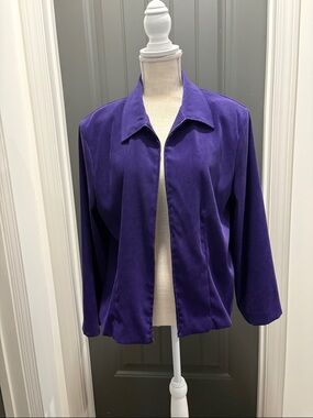 Women's Purple Open-Front Jacket